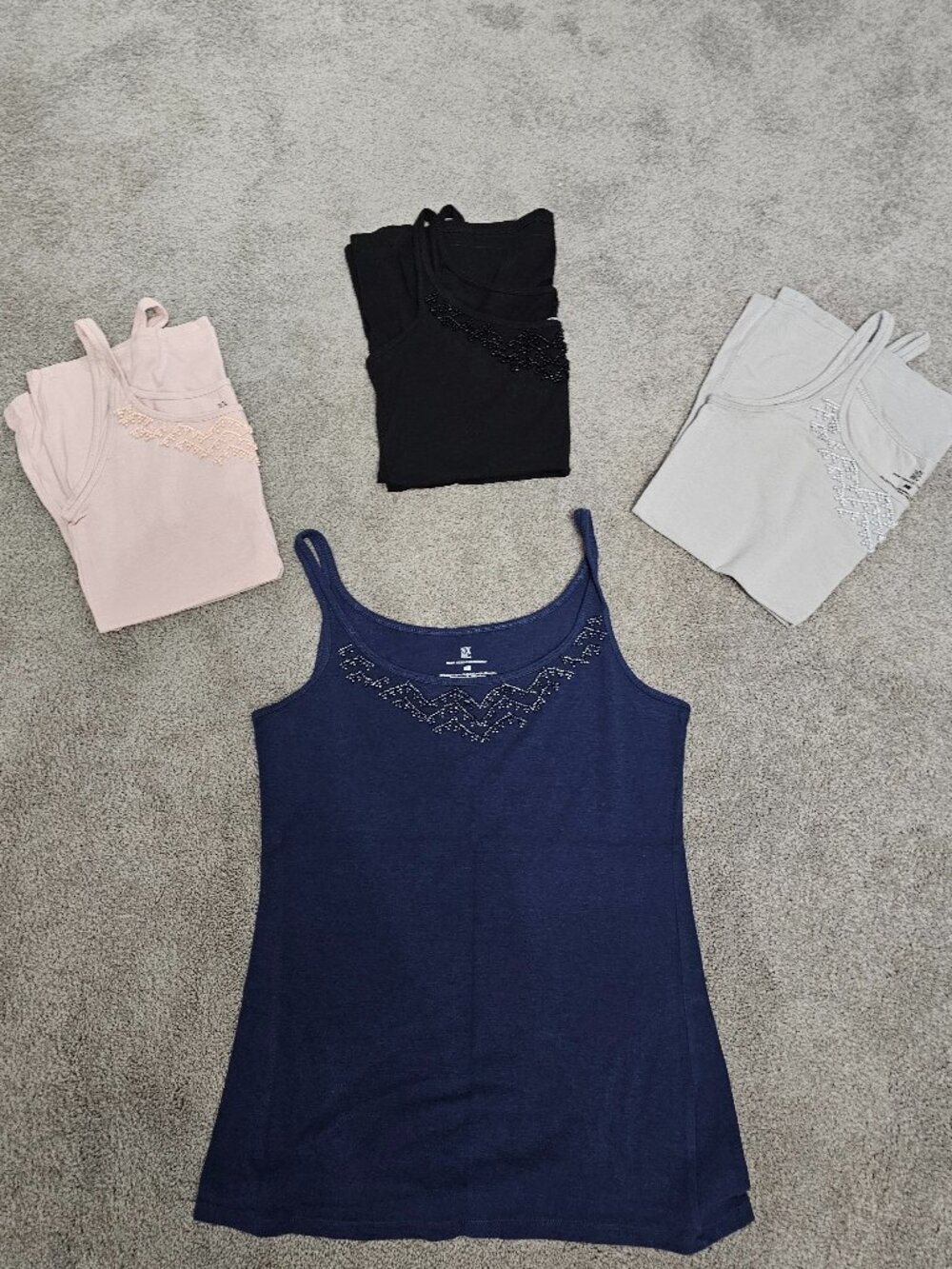 NY&C Beaded Tanks - Lot of 4